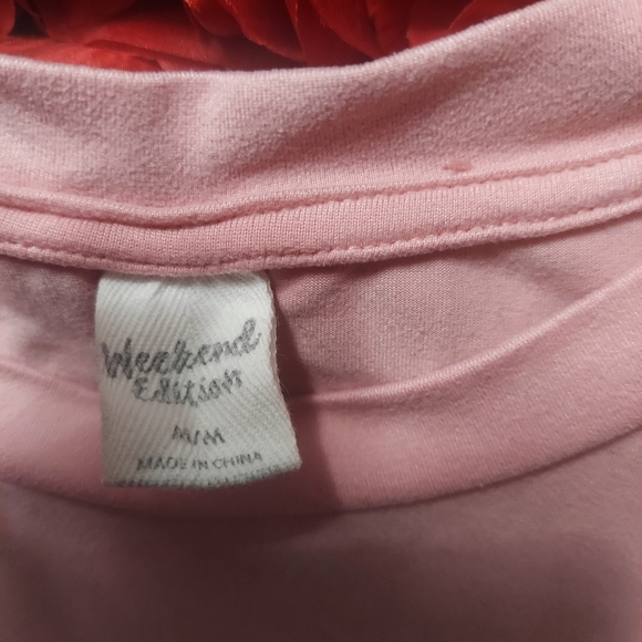 Weekend Edition "Lazy Days" Pink T-Shirt Size Medium - Picture 4 of 5